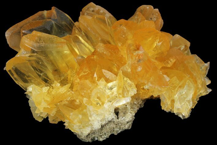 Orange Selenite Crystal Cluster (Fluorescent) - Peru #102165
